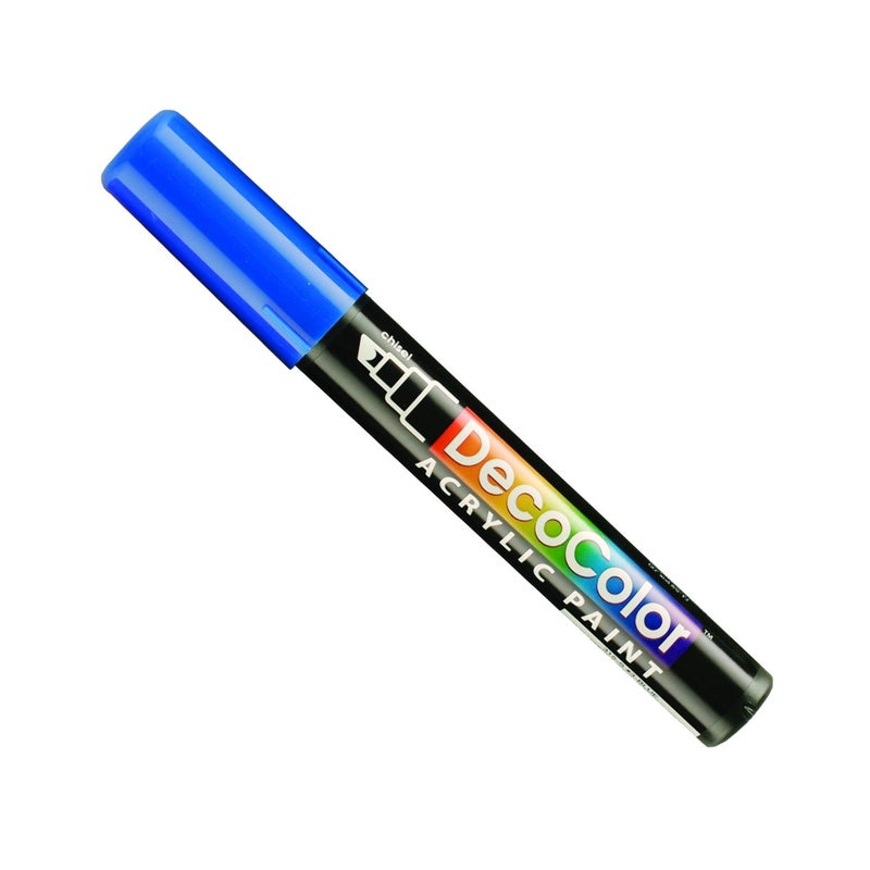 UCHIDA 315-C-3 Marvy Deco Color Chisel Tip Acrylic Paint Marker, Blue